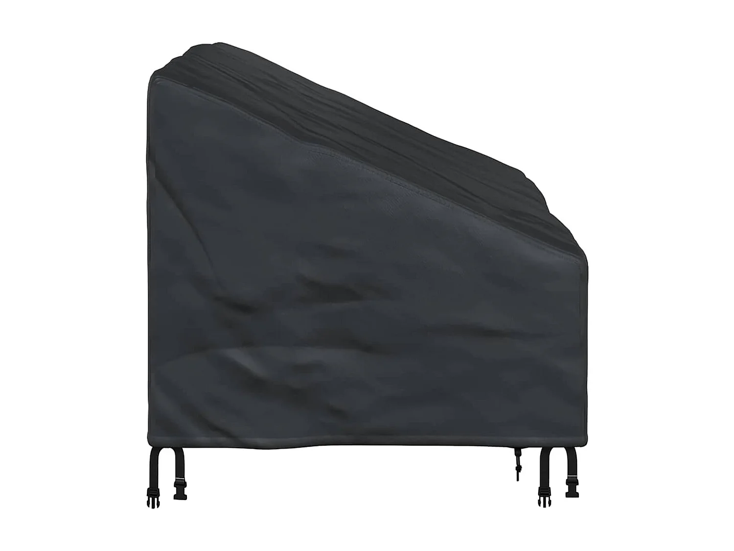 Housse de banc de jardin Noir 130 x 95 x 40 / 80 cm Tissu 420D