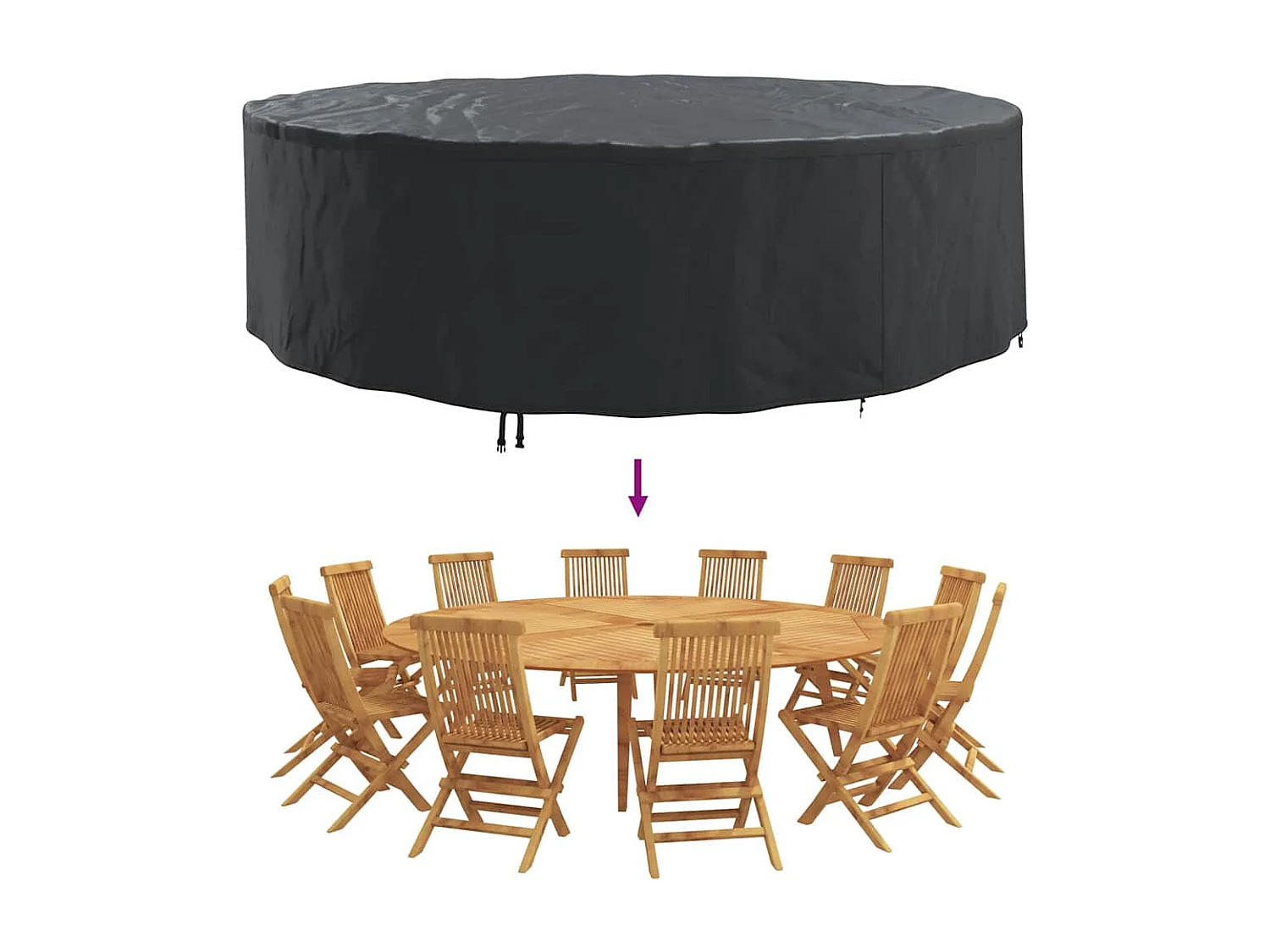 Copertura per mobili da esterno 320 x 320 x 85 cm tessuto 420D