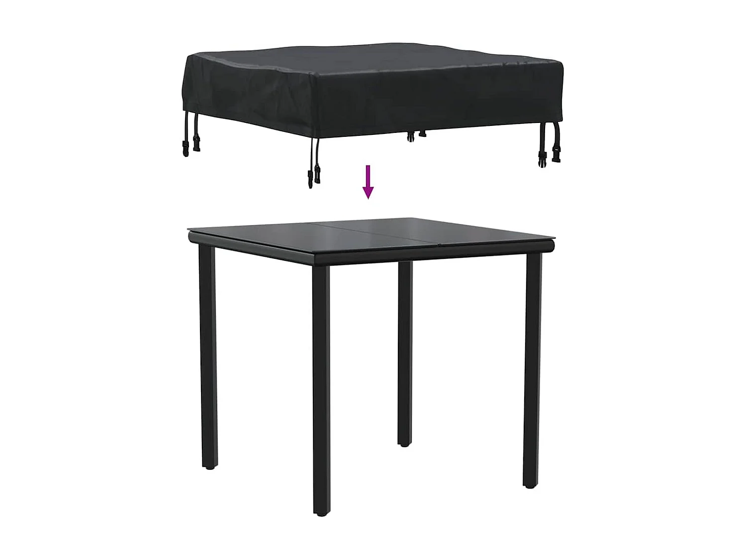 Housse pour mobilier d'extérieur 62 x 62 x 15 cm