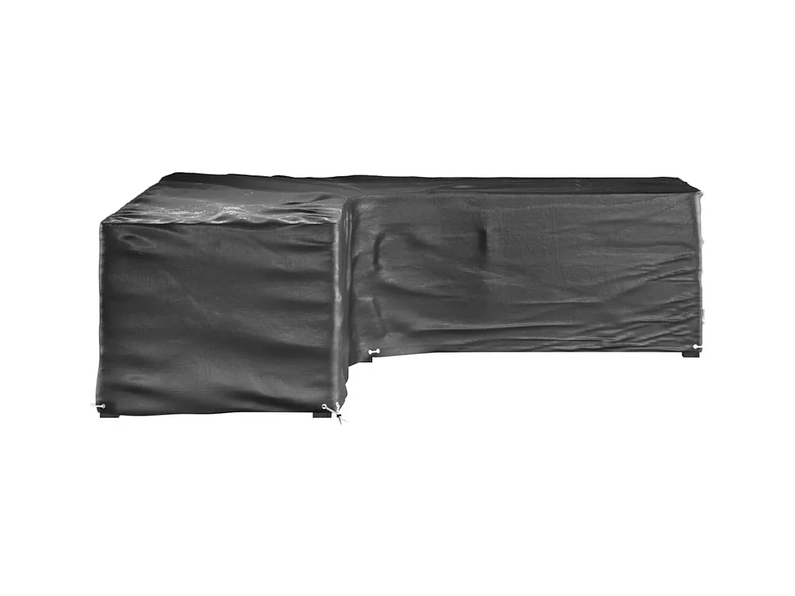 Fundas para muebles de jardín en forma de L, 2 unidades, 16 ojales