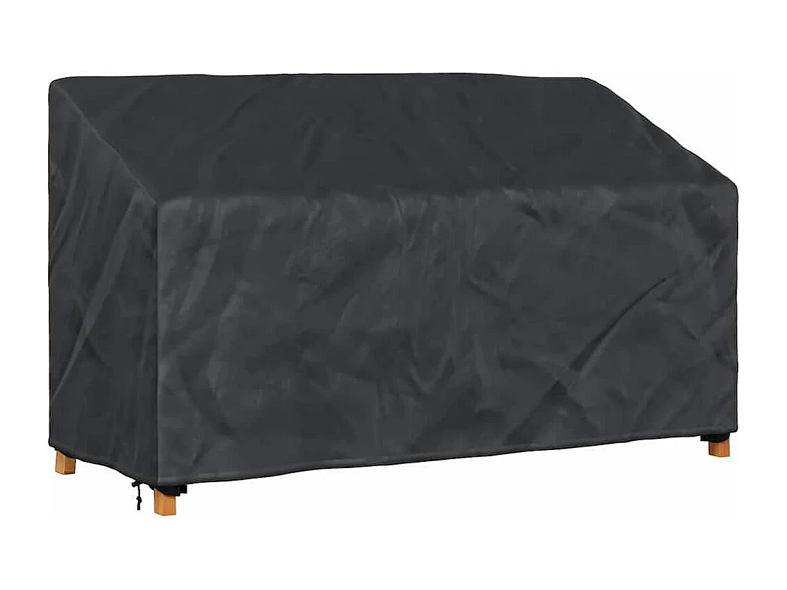 Housse de banc de jardin Noir 165 x 70 x 65 / 94 cm Tissu 600D