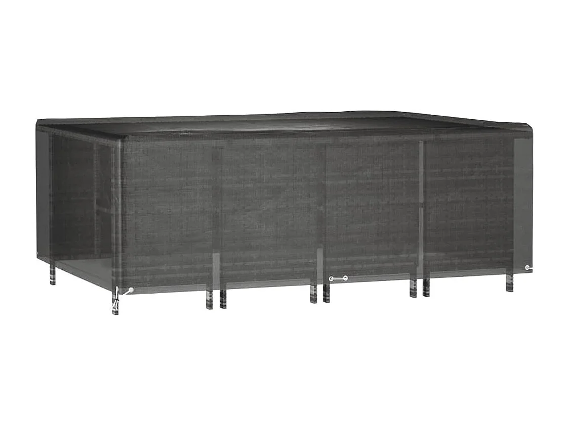 Fundas para muebles de jardín 2 piezas 12 ojales rectangulares