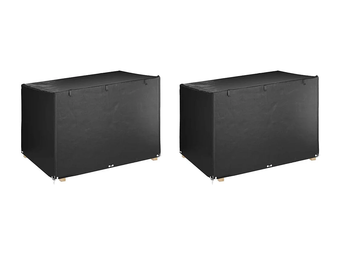 Housses de balancelle 2 pcs 12 œillets 215x150x130/150 cm PE