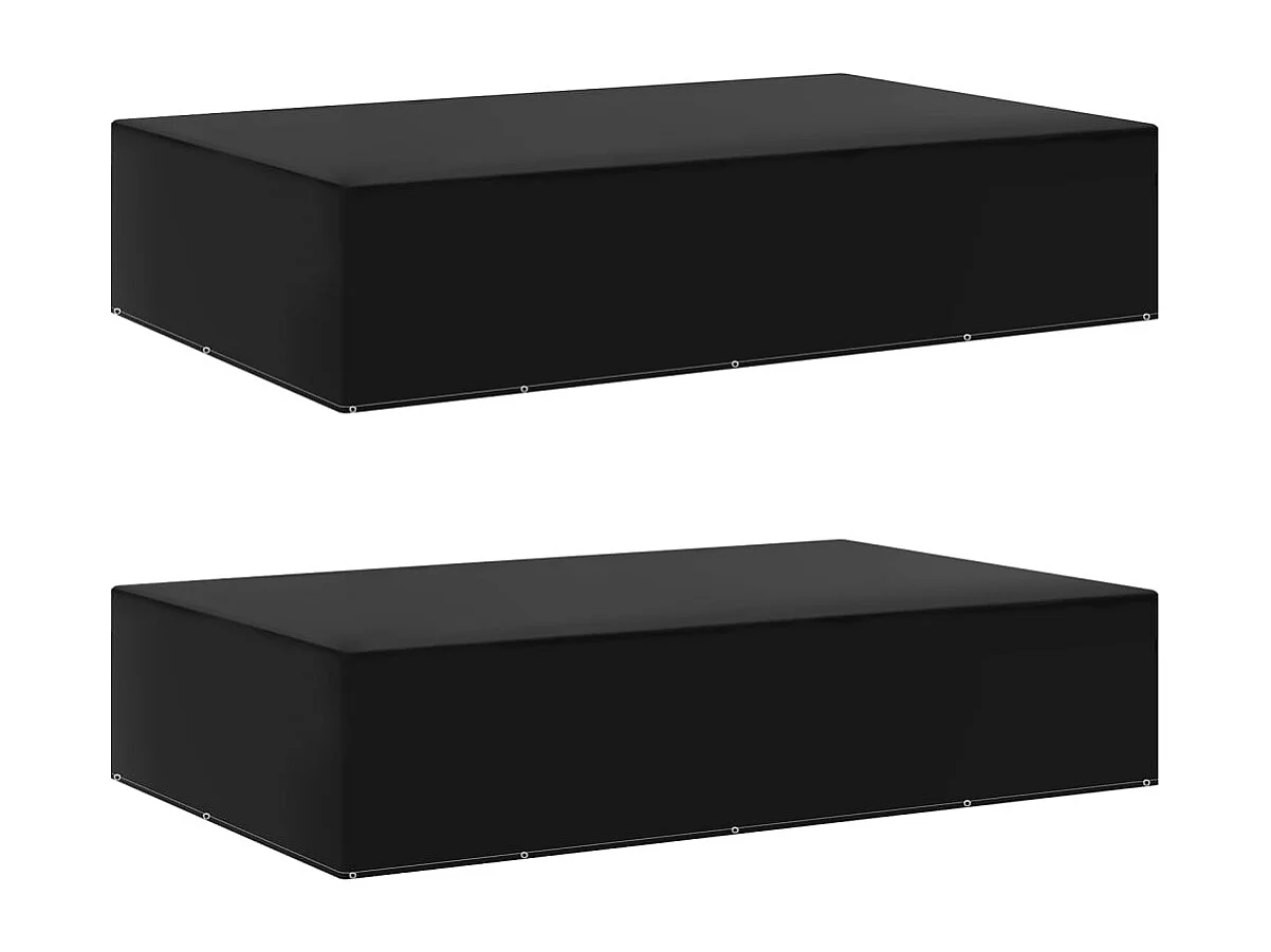 Fundas para muebles de jardín 2 uds 12 ojales 325x205x70 cm