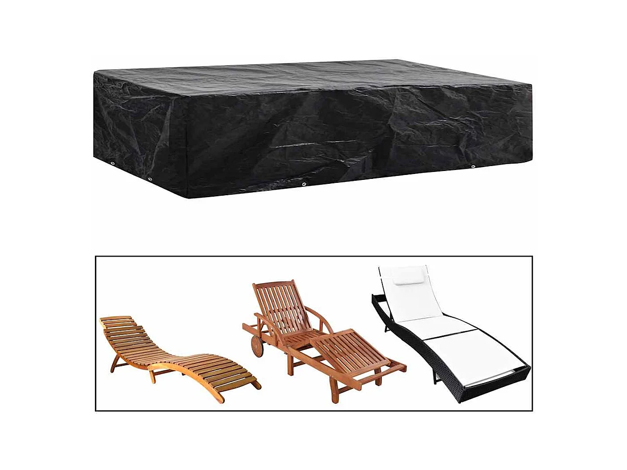 Copertura per sedia da giardino con 8 occhielli 218 x 77 x 55 cm