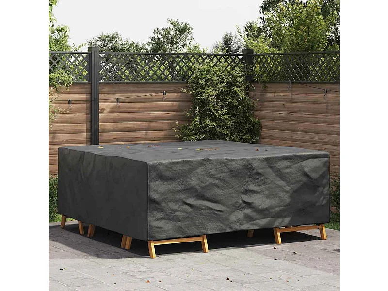 Housse pour mobilier d'extérieur Noir 200 x 200 x 90 cm 600D