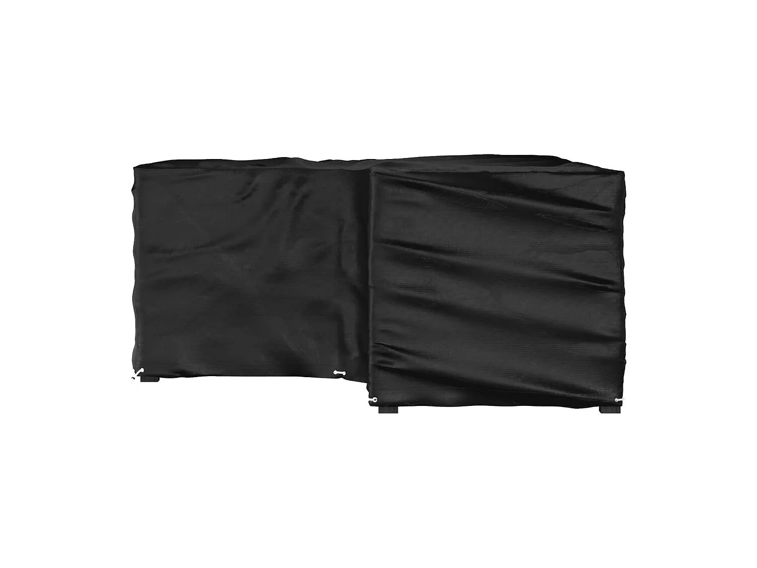 L-vormige tuinmeubelhoes met 12 ogen 185x185x90cm