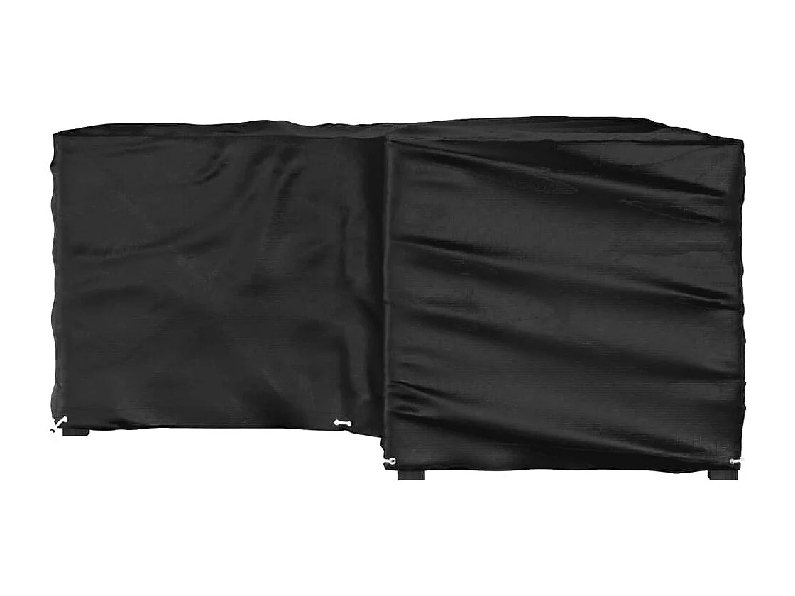 L-vormige tuinmeubelhoes met 12 ogen 185x185x90cm