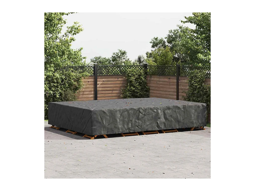 Housse pour mobilier d'extérieur Noir 400 x 300 x 70 cm 210D