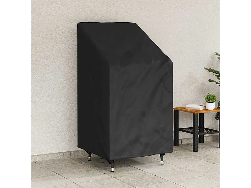 Tuinstoelhoes Zwart 70 x 70 x 85 / 125 cm 600D stof
