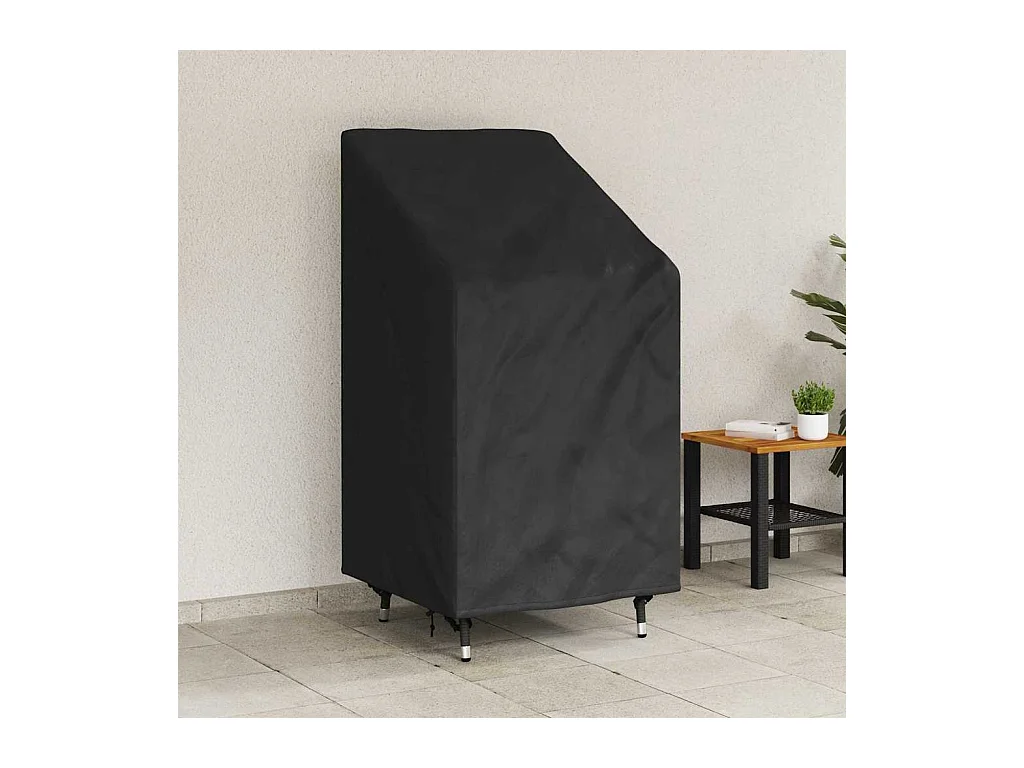 Tuinstoelhoes Zwart 70 x 70 x 85 / 125 cm 600D stof