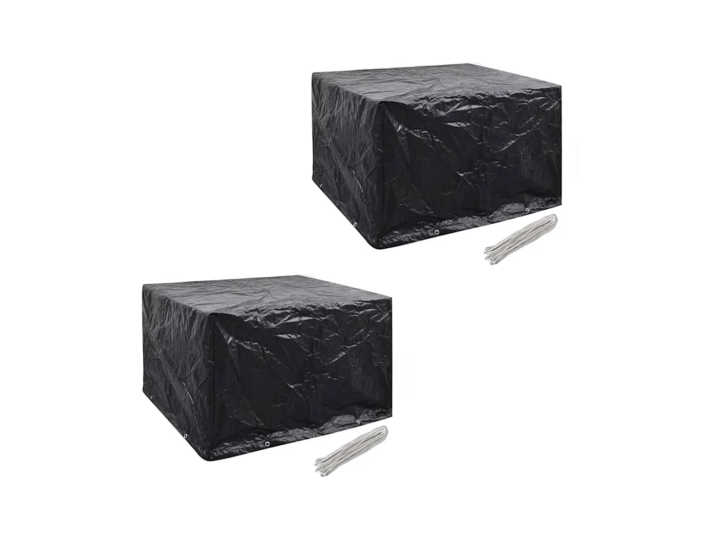 Copri mobili da giardino 2 pezzi Rattan 8 occhielli 113x113 cm