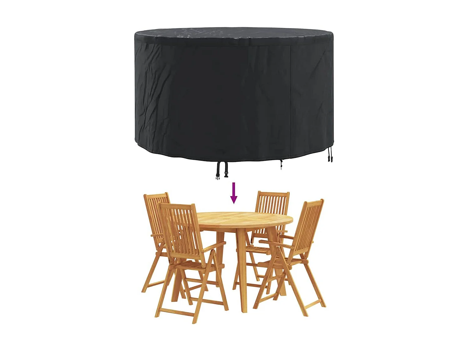 Funda para muebles de exterior 157 x 157 x 85 cm Tejido 420D