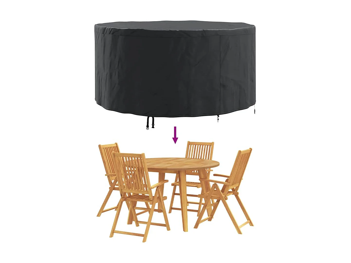 Funda para muebles de exterior 182 x 182 x 85 cm Tejido 420D