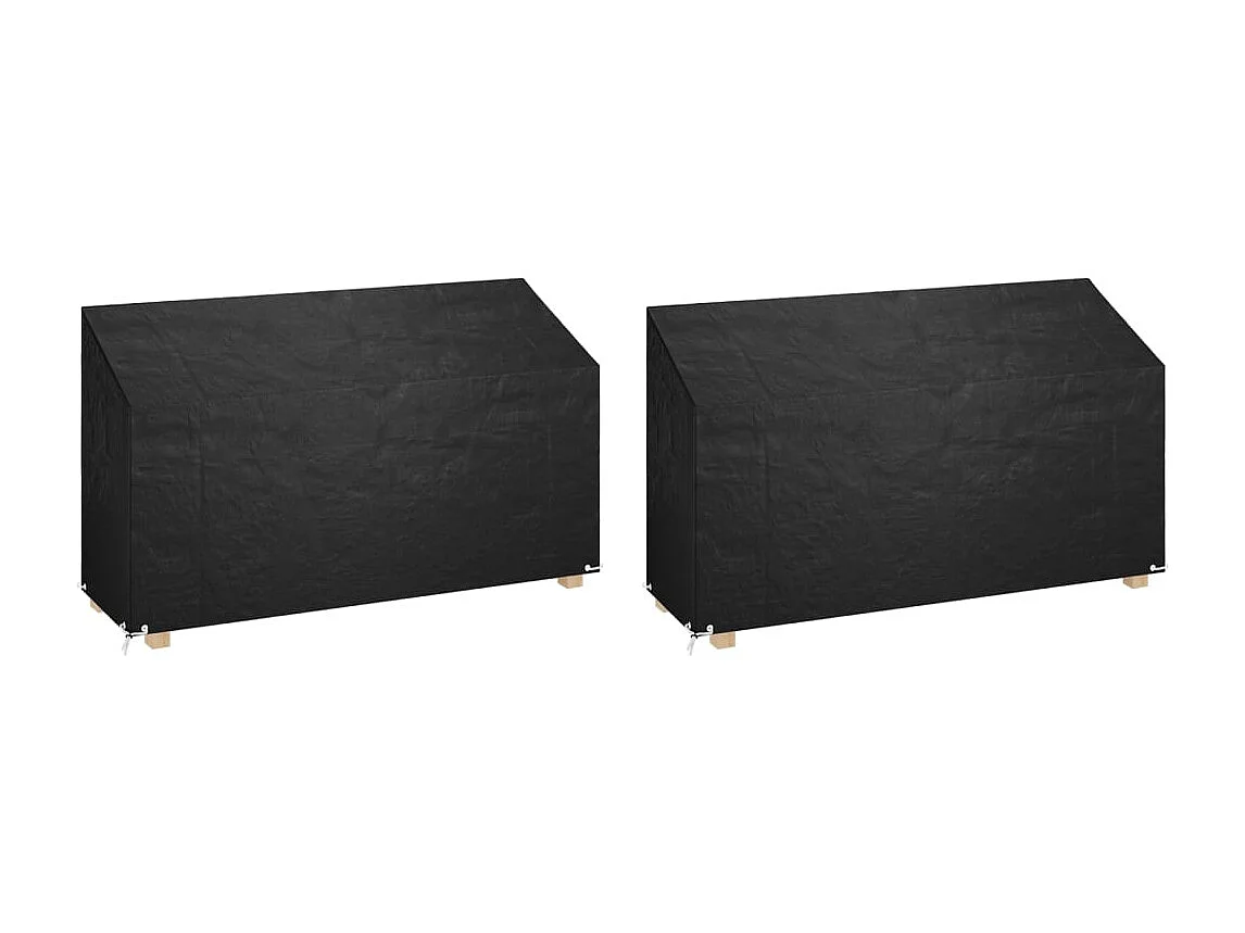 Copri panca da giardino 2 pezzi 12 occhielli 210x70x70/88 cm PE