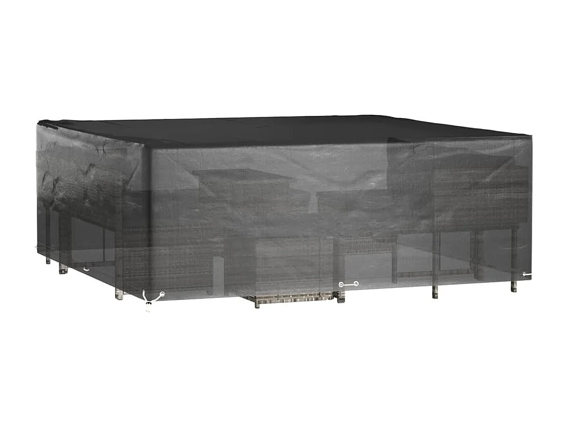 Fundas para muebles de jardín 2 uds 16 ojales 300x300x75 cm cuadradas