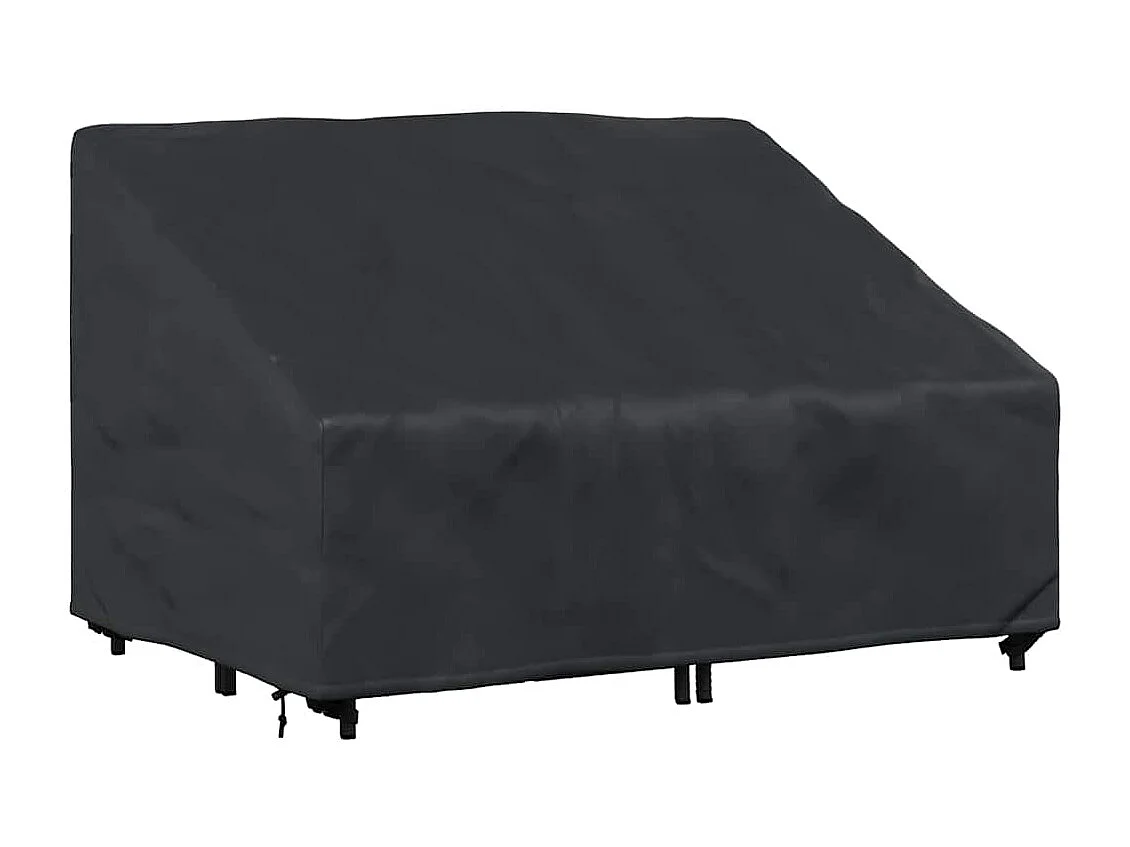 Funda para banco de jardín Negro 130 x 95 x 40 / 80 cm Tejido 210D