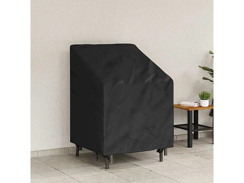 Copertura per sedia da giardino nera 75 x 78 x 65 / 100 cm tessuto 600D