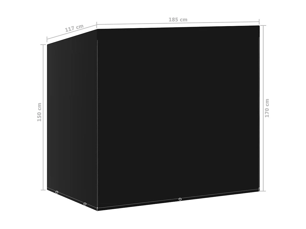 Copertura per altalena con 6 occhielli 185x117x170 cm