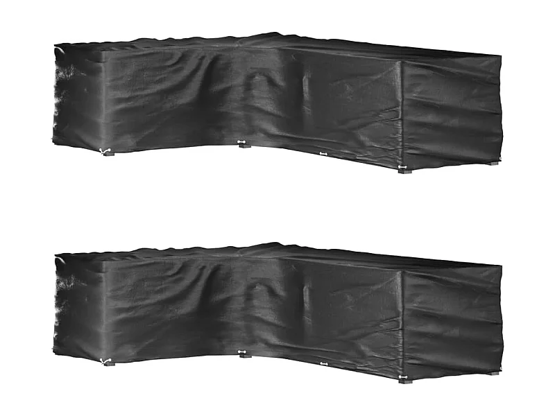 Coprimobili da giardino a forma di L, 2 pezzi, 18 occhielli