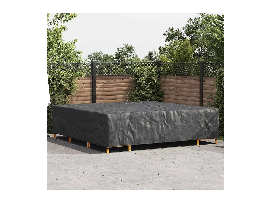 Housse pour mobilier d'extérieur Noir 300 x 300 x 70 cm 600D