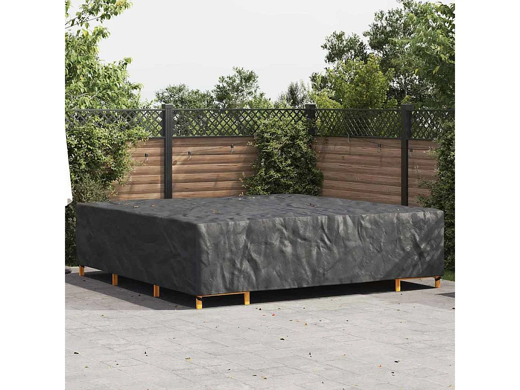 Housse pour mobilier d'extérieur Noir 300 x 300 x 70 cm 600D
