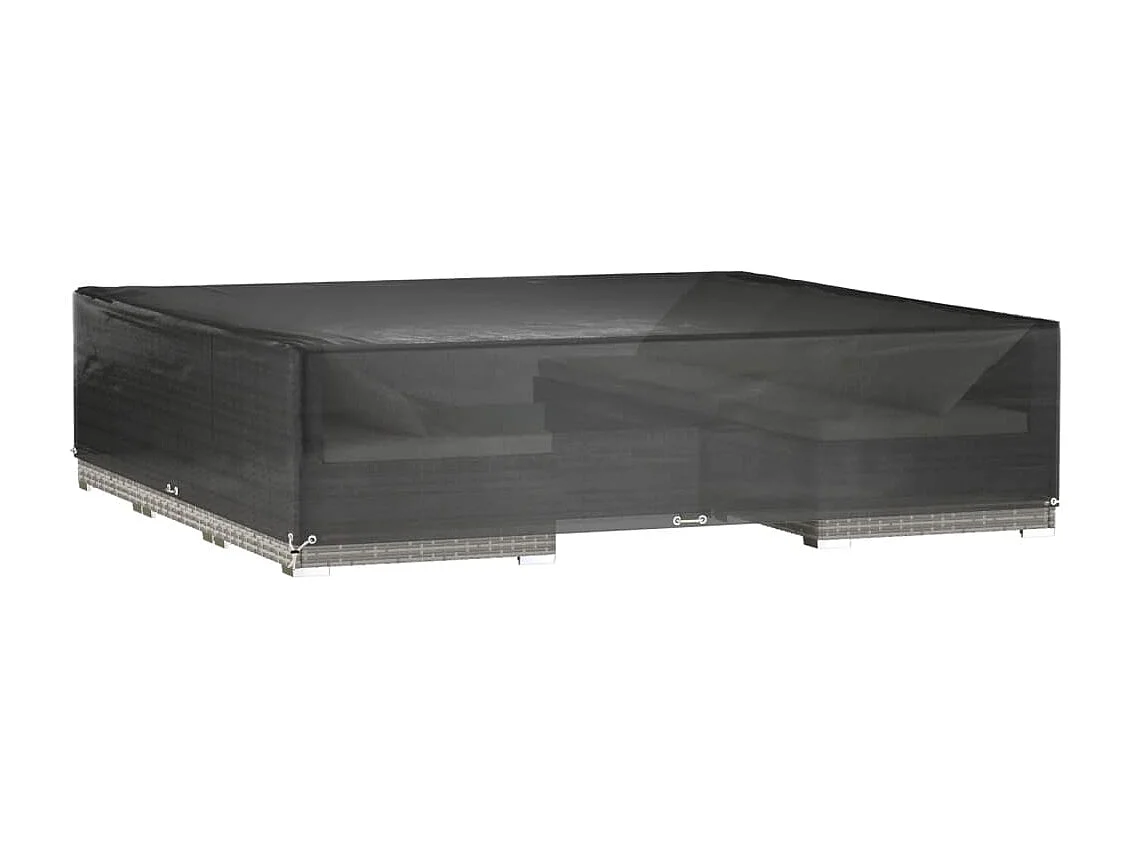 Fundas para muebles de jardín 2 uds 16 ojales 240x240x55 cm cuadradas