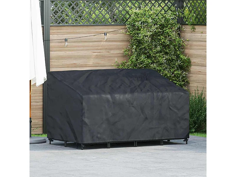 Housse de banc de jardin Noir 160 x 100 x 61 / 89 cm Tissu 420D