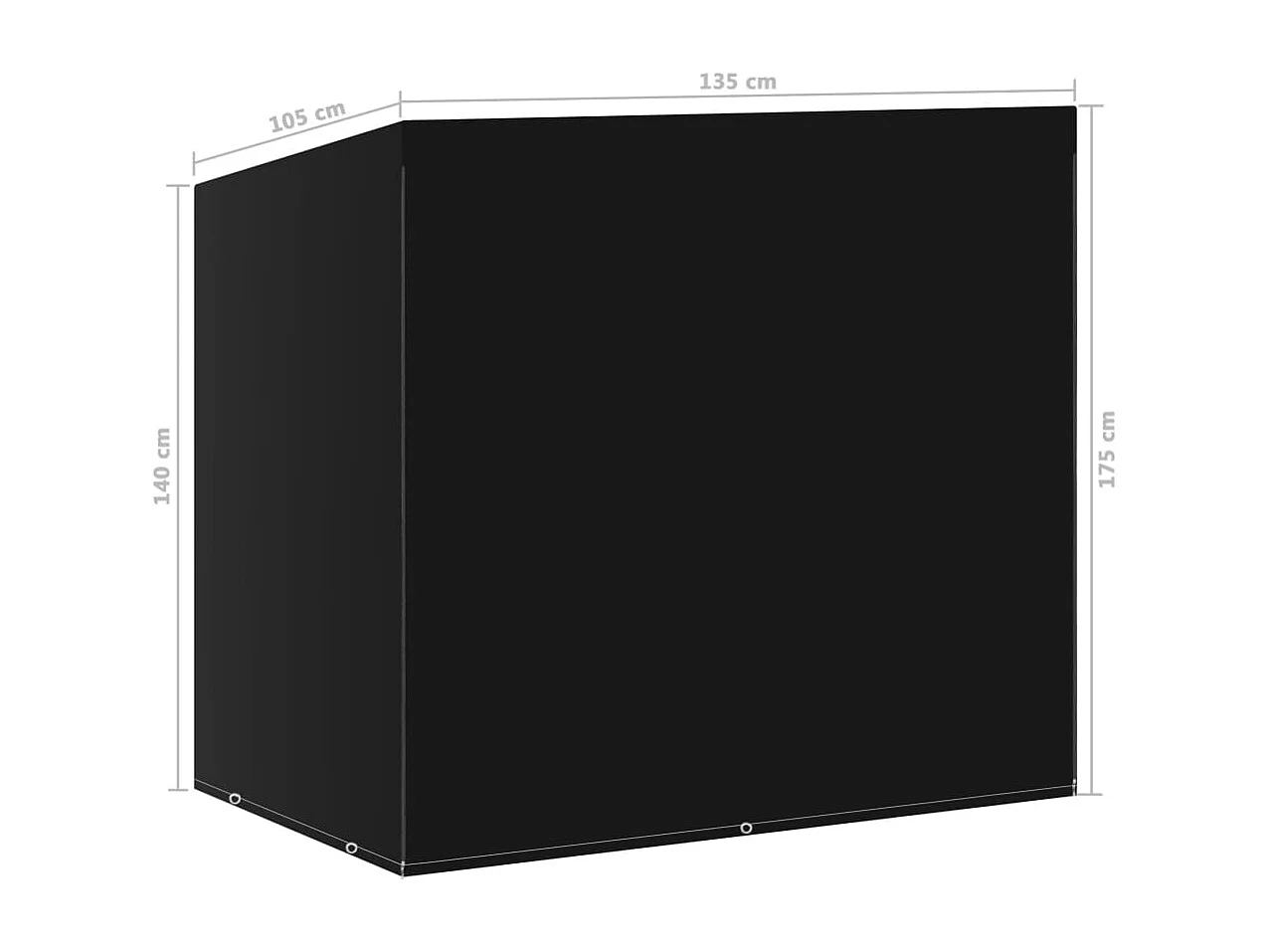 Housse de balancelle 6 œillets 135x105x175 cm