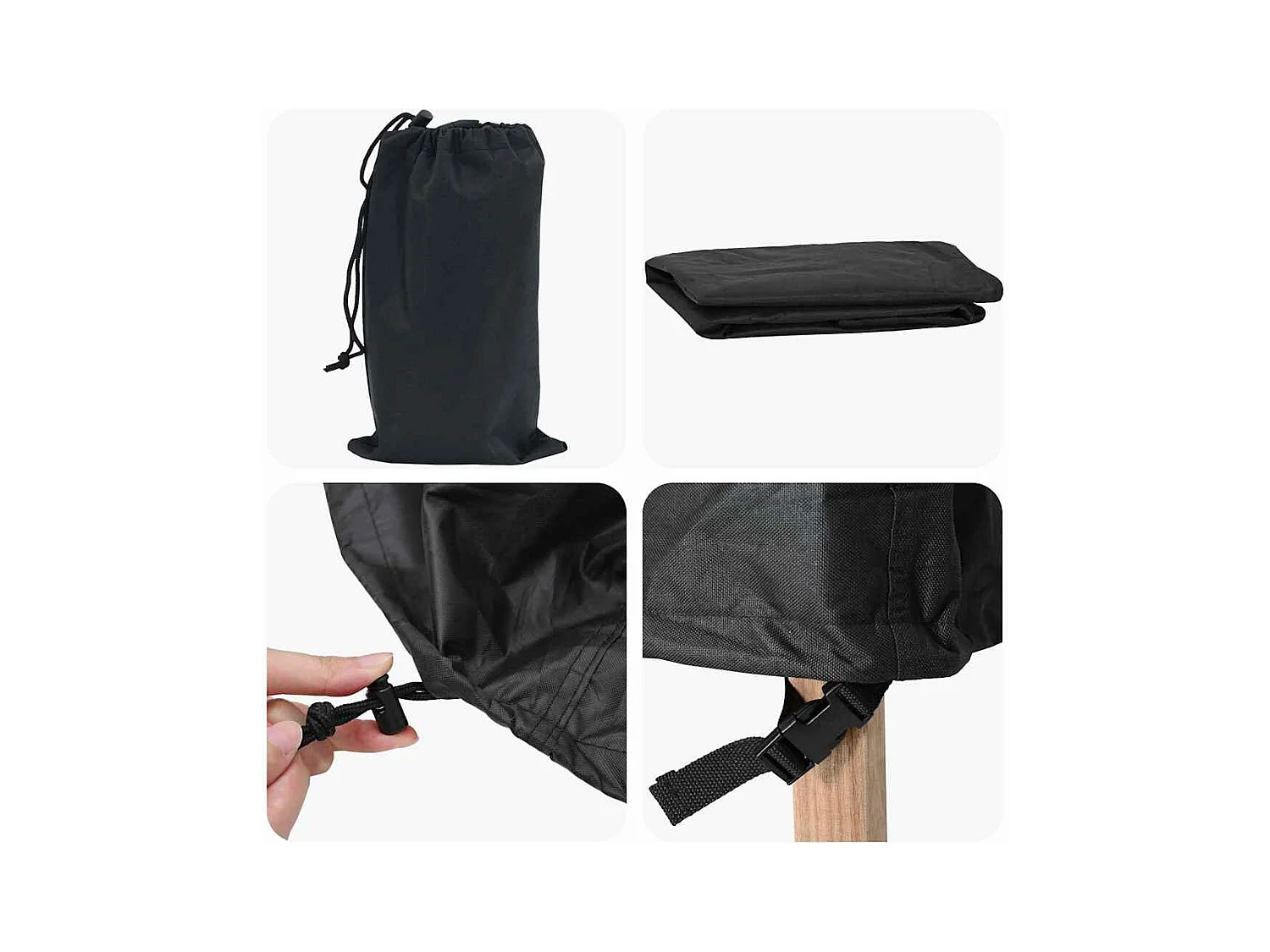 Funda para muebles de exterior Negra 240 x 140 x 90 cm 600D