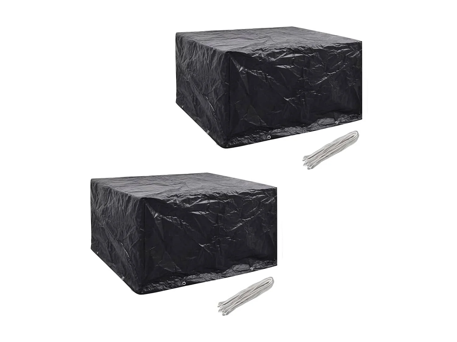 Copri mobili da giardino 2 pezzi Rattan 8 occhielli 172x113 cm