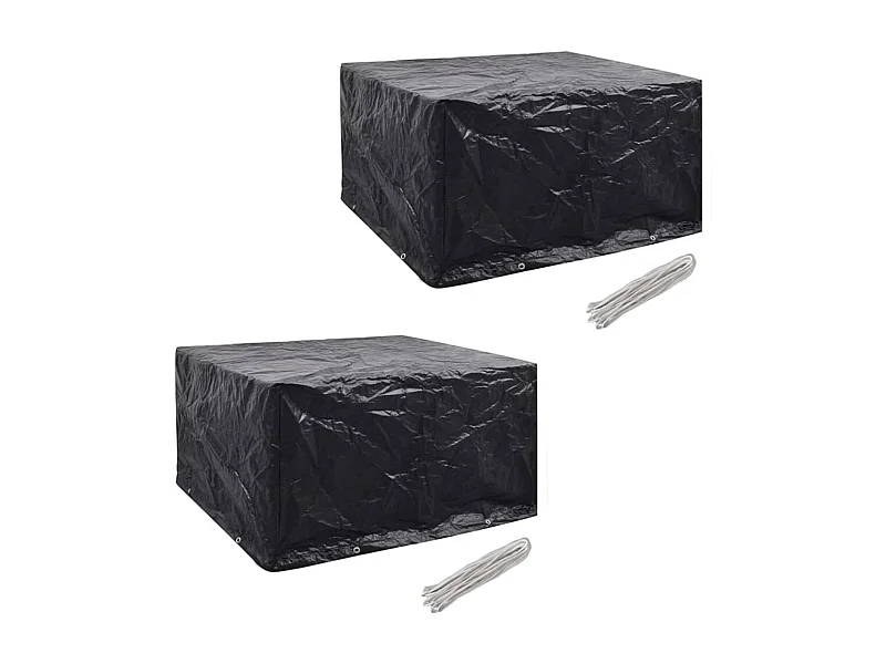 Copri mobili da giardino 2 pezzi Rattan 8 occhielli 172x113 cm