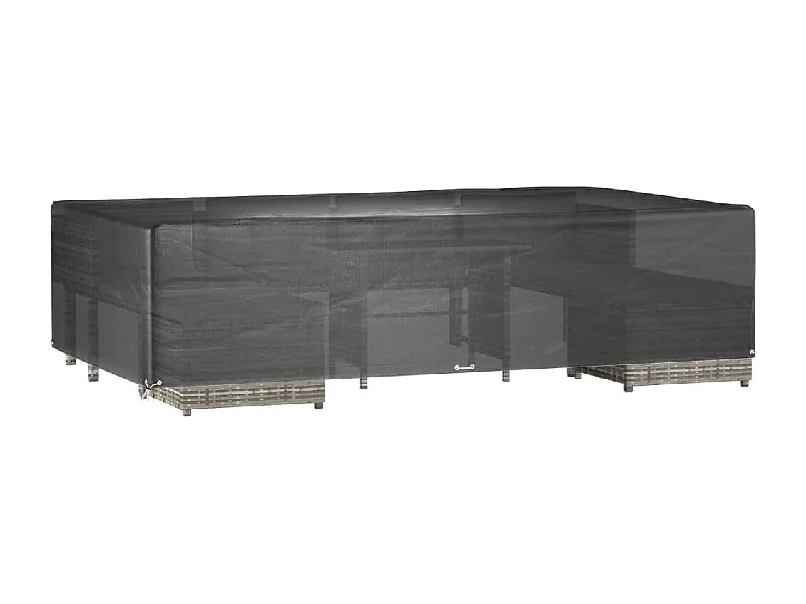 Fundas para muebles de jardín 2 piezas 12 ojales rectangulares