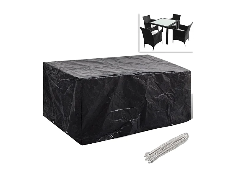 Funda para muebles de jardín con 8 ojales 180 x 140 x 90 cm