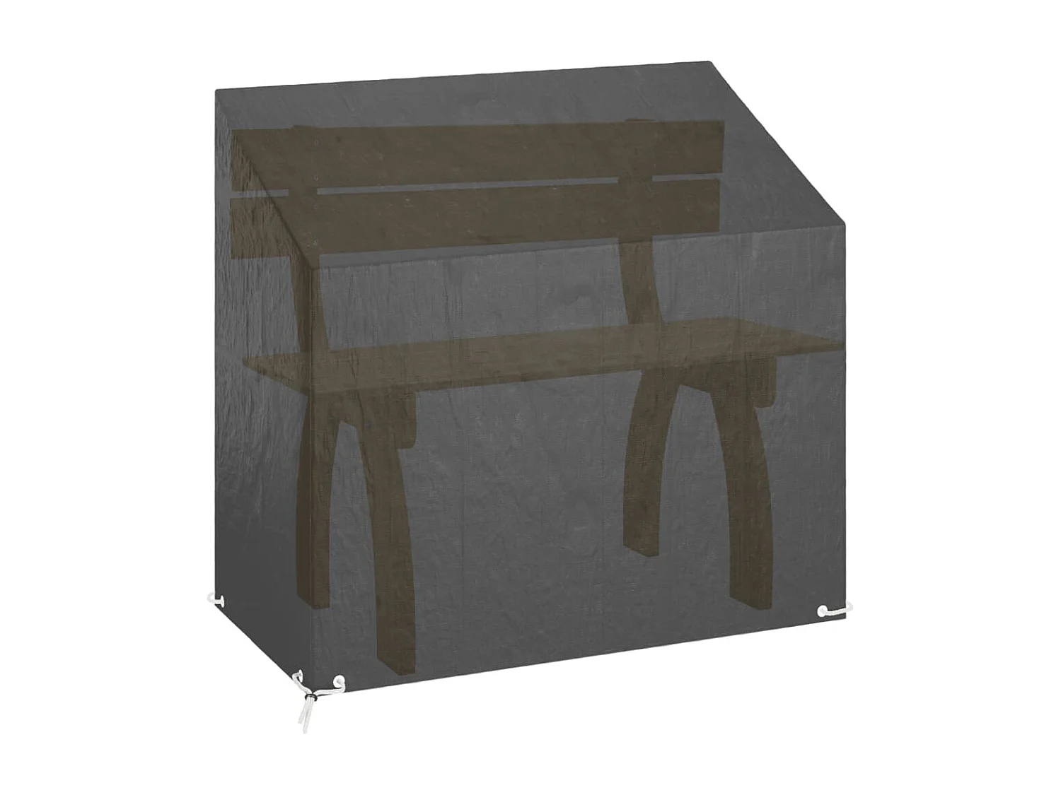 Tuinbankhoes 8 ogen 130x70x70/88 cm polyethyleen