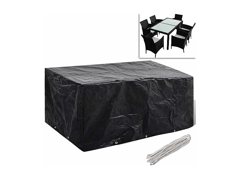 Copertura per mobili da giardino con 8 occhielli 240 x 140 x 90 cm