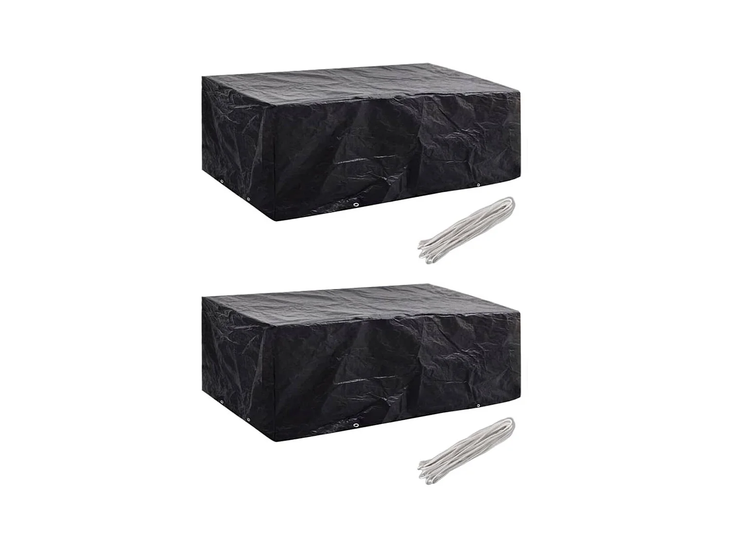 Fundas para muebles de jardín 2 uds 8 ojales 200x160x70 cm