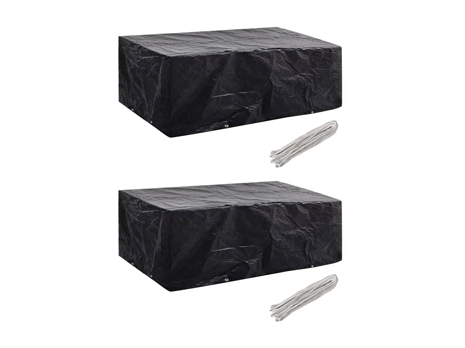 Fundas para muebles de jardín 2 uds 8 ojales 200x160x70 cm