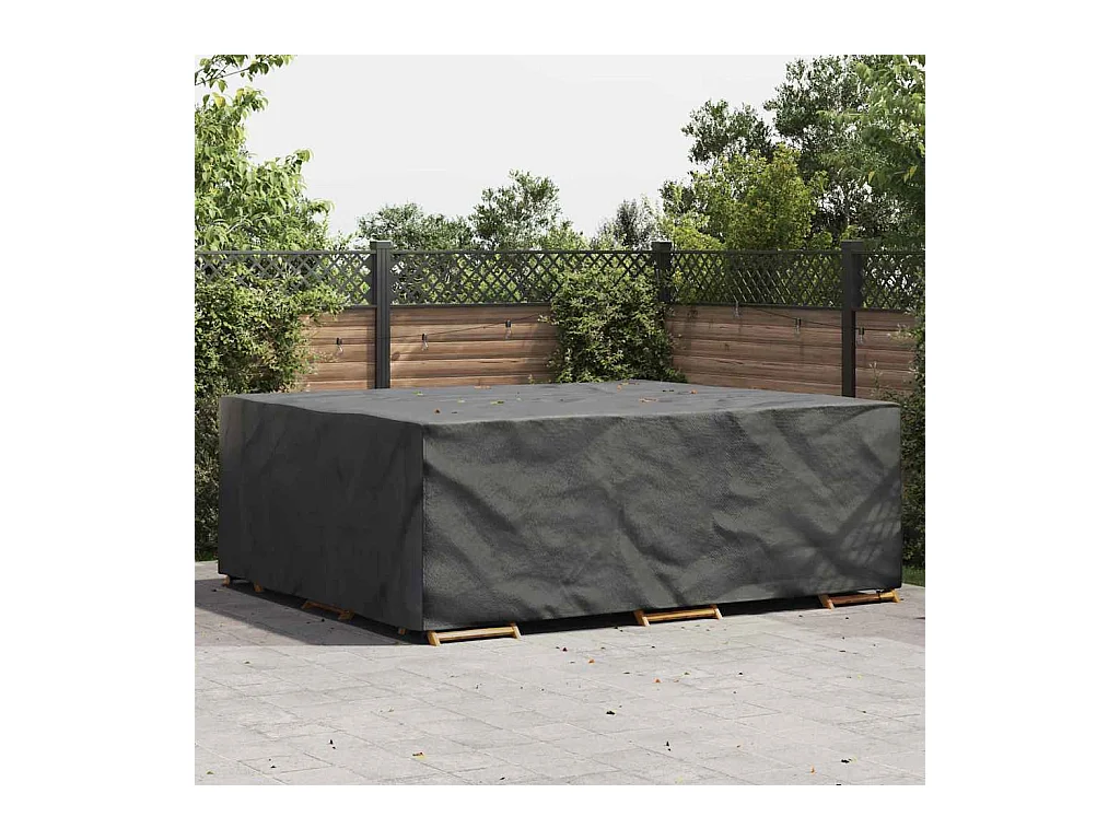 Housse pour mobilier d'extérieur Noir 300 x 250 x 70 cm 600D