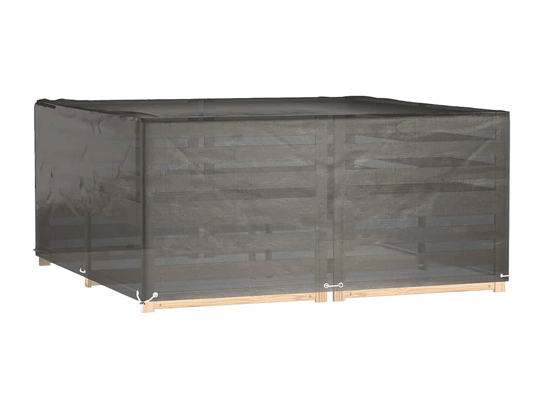 Housse de salon de jardin 16 œillets 205x205x90 cm carré