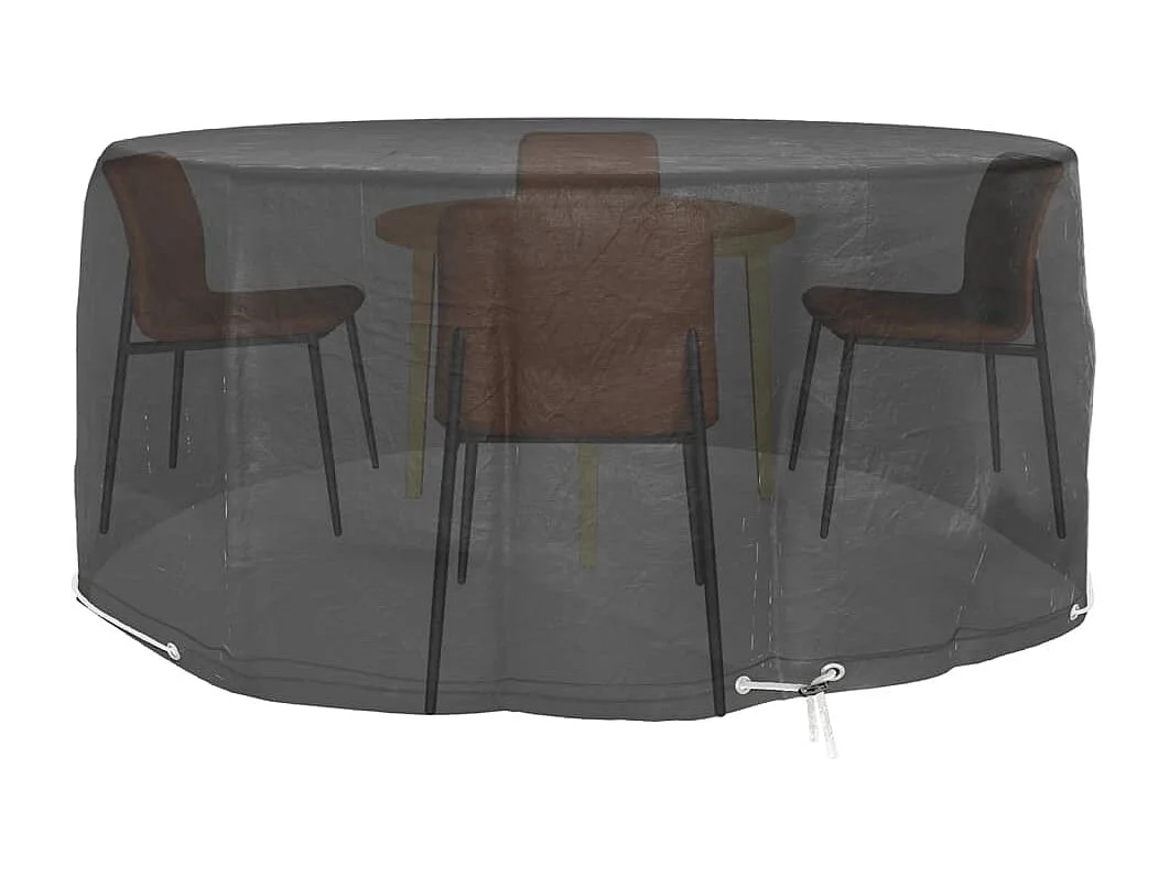 Housses pour meubles de jardin 2 pcs 10 œillets Ø260x90 cm rond