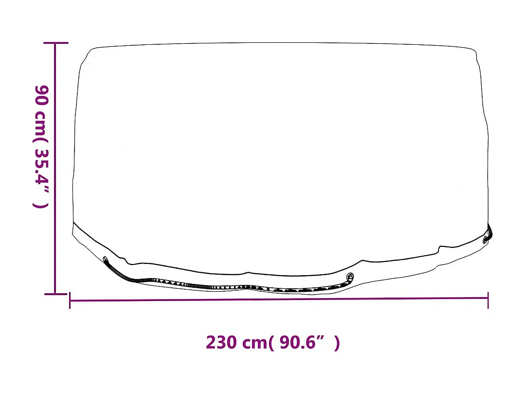 Tuinmeubelhoezen 2 stuks 10 ogen Ø230x90 cm rond