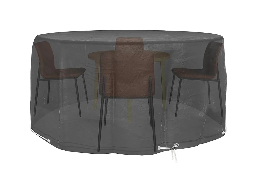 Copri mobili da giardino 2 pezzi 10 occhielli Ø230x90 cm rotondi