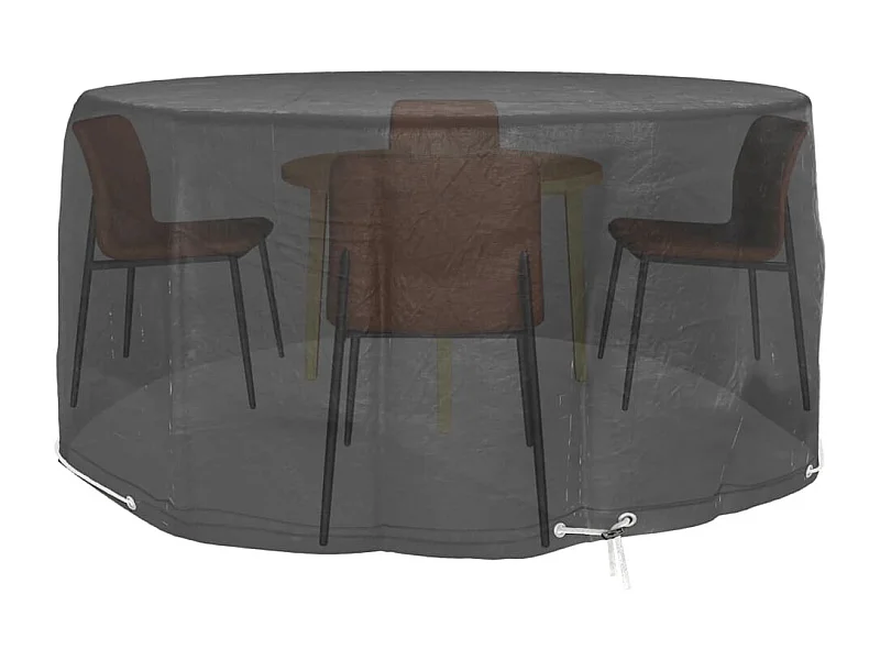 Tuinmeubelhoezen 2 stuks 10 ogen Ø230x90 cm rond