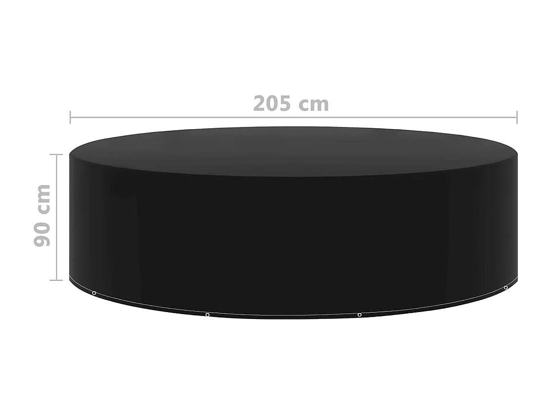 Fundas para muebles de jardín 2 uds 10 ojales 205x90 cm