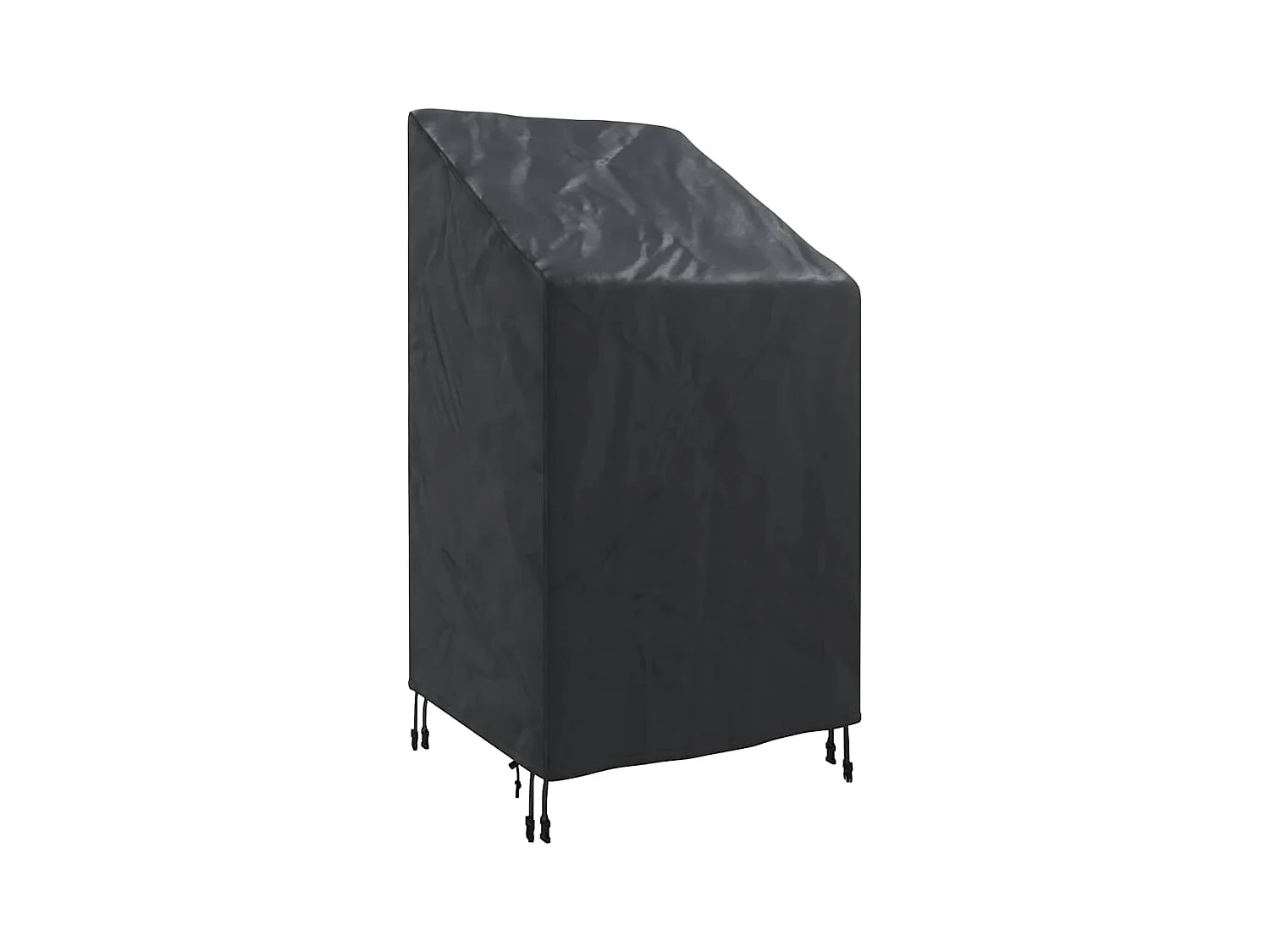 Tuinstoelhoes Zwart 70 x 70 x 85 / 125 cm 210D stof