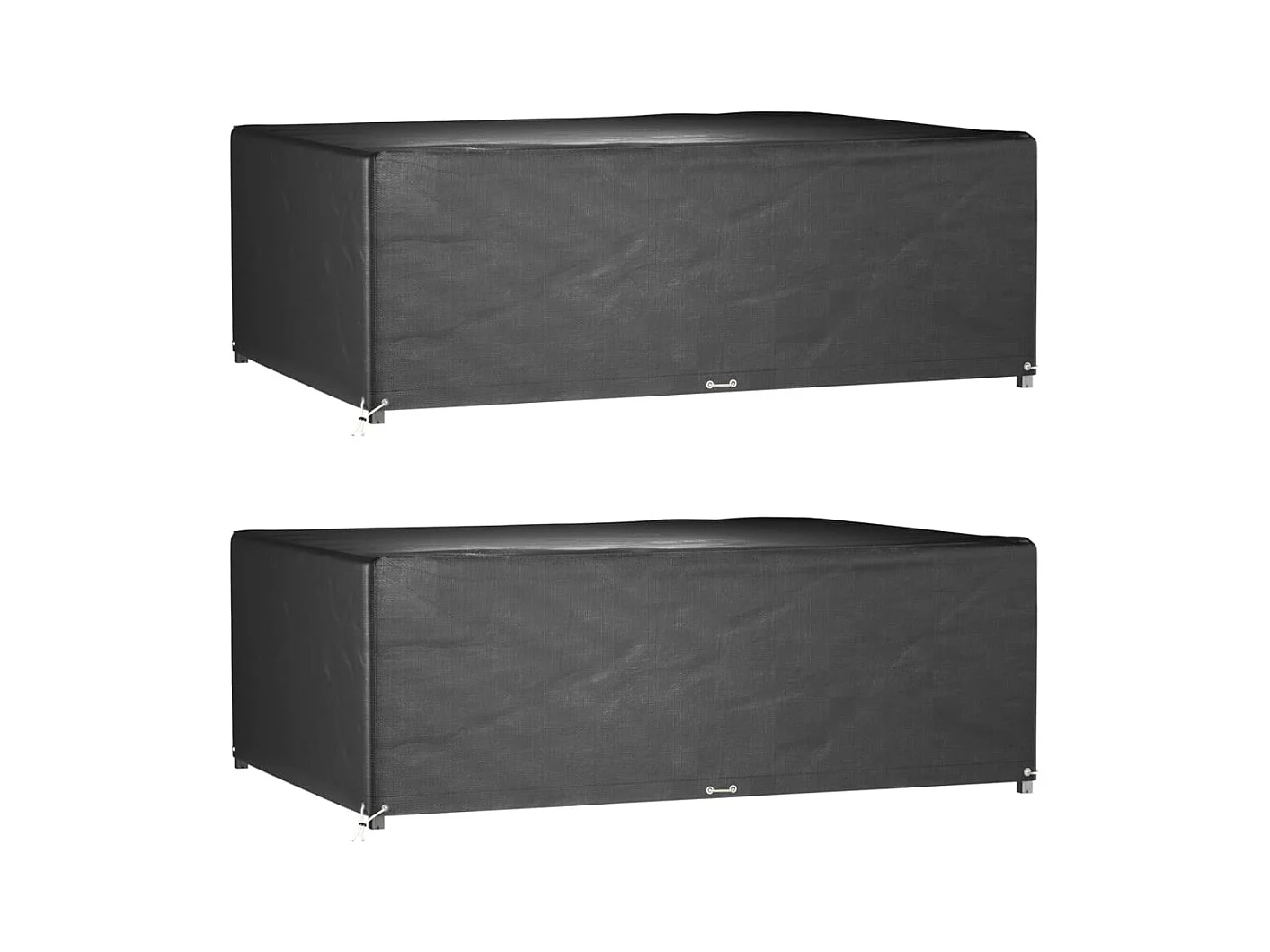 Fundas para muebles de jardín 2 piezas 12 ojales rectangulares