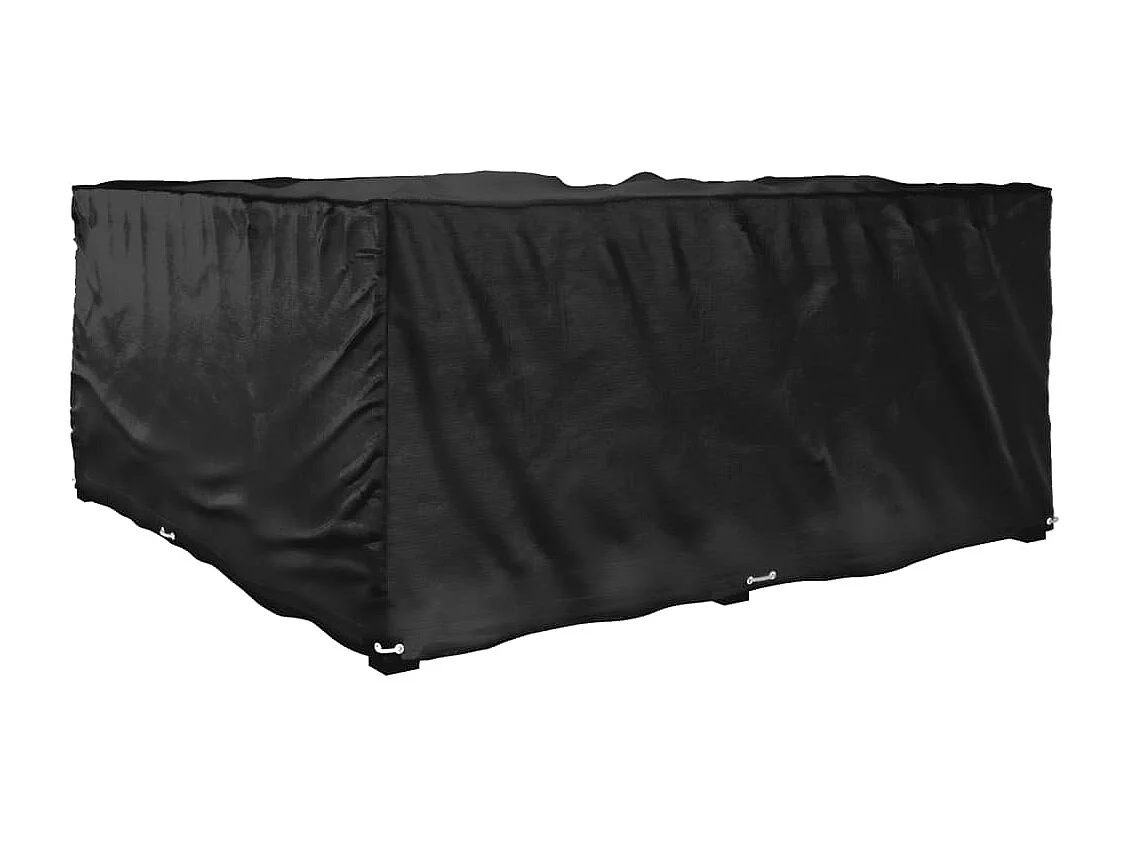 Funda para muebles de jardín en forma de L con 16 ojales 215x215x90cm