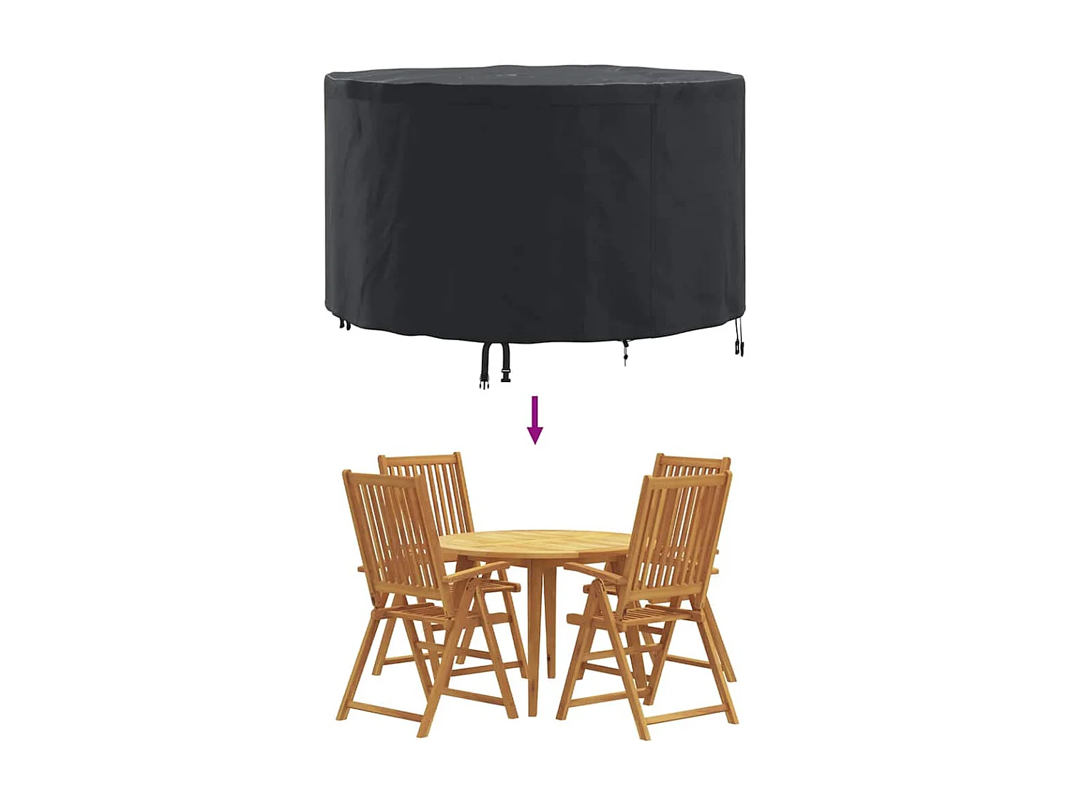 Buitenmeubelhoes 128 x 128 x 71 cm 600D stof