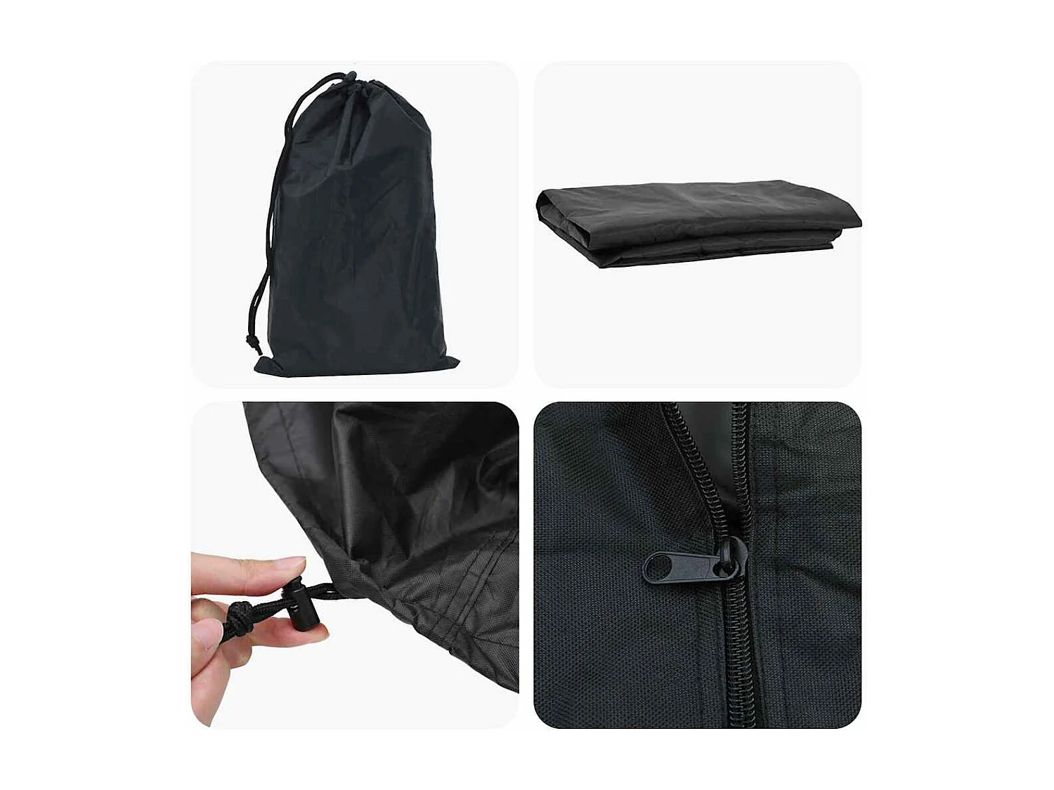 Buitenmeubelhoes Zwart 122 x 61 x 106 cm 210D Stof